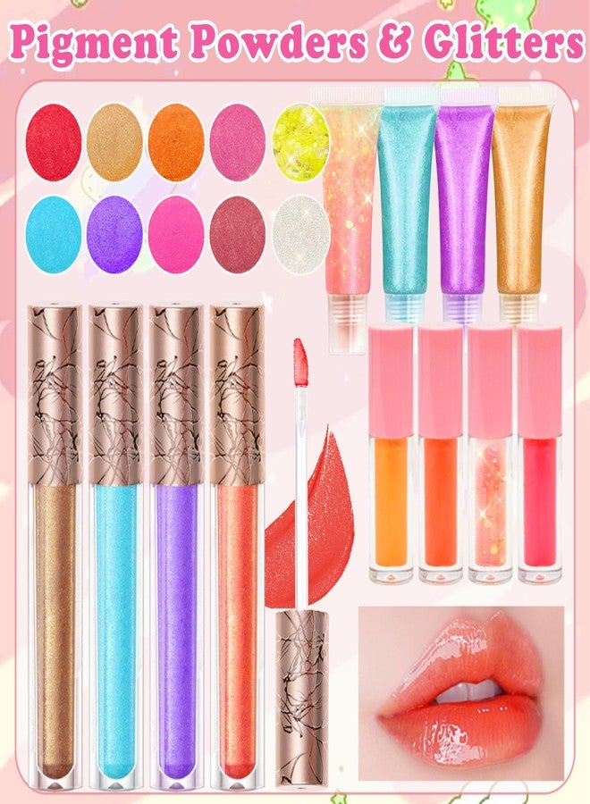 BRIPATI DIY Lip Gloss Making Kit, DIY Lip Glosses Set to Make Your Own Lip Stick, Fun Craft Makeup Lipglosses, All-Inclusive Moisturizing Handmade Lip Glaze Supplies Set for Beginner Women Girls - Image 3